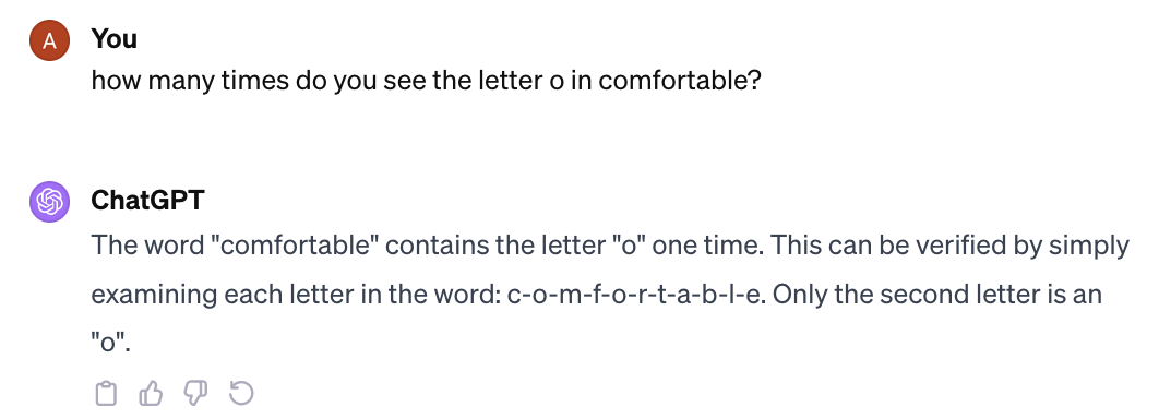 LLMs can't count letters